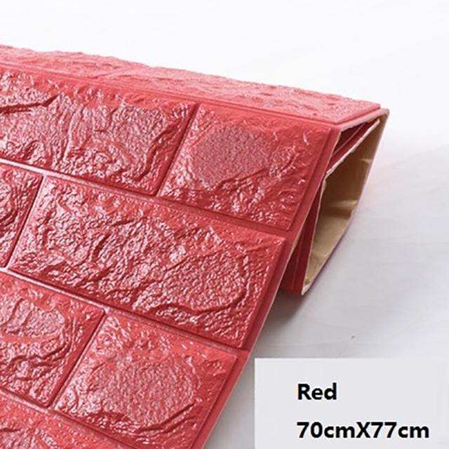 3D Waterproof Brick Wallpaper