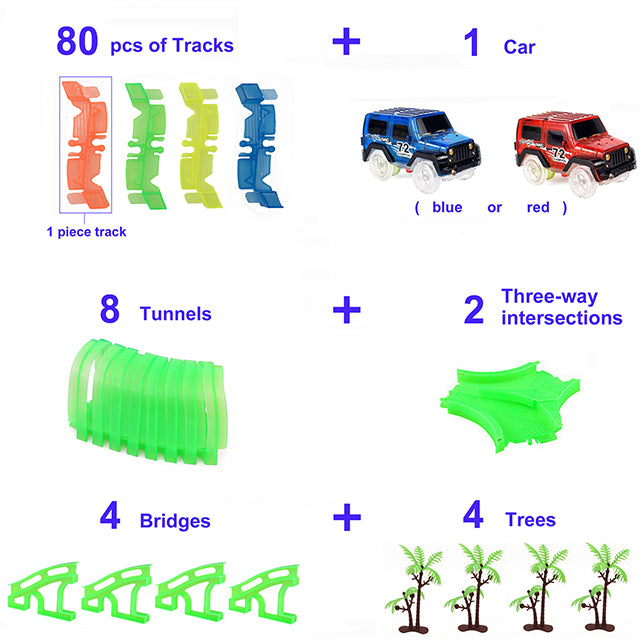 Glowing Racing Track Set