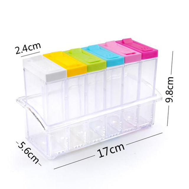 6 Pcs Spice Storage Bottle Jars
