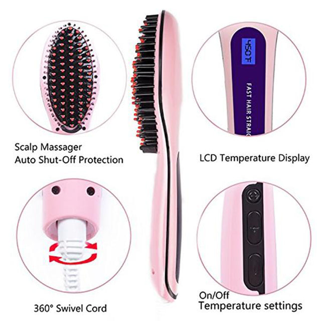 Electric Hair Straightener Brush