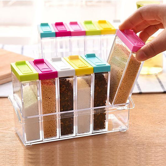 6 Pcs Spice Storage Bottle Jars