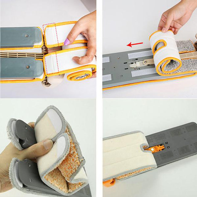 Self-wringing 360° Mop and Microfiber Replace Cloth 2pcs DONE